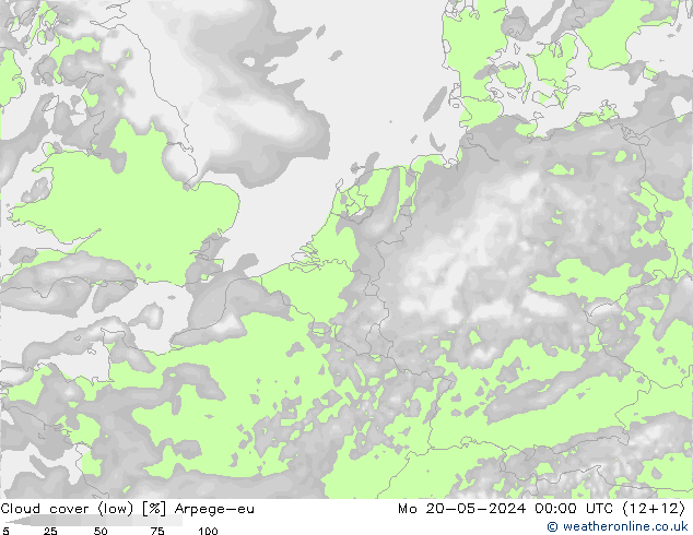 Nuages (bas) Arpege-eu lun 20.05.2024 00 UTC