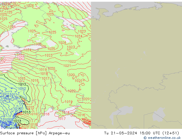 Luchtdruk (Grond) Arpege-eu di 21.05.2024 15 UTC
