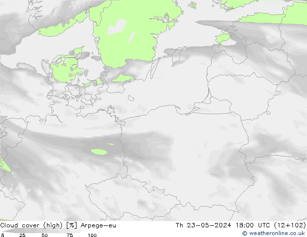 облака (средний) Arpege-eu чт 23.05.2024 18 UTC