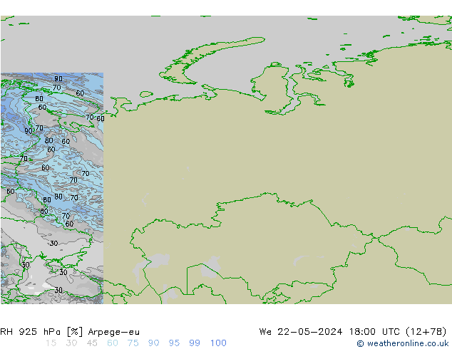 RV 925 hPa Arpege-eu wo 22.05.2024 18 UTC