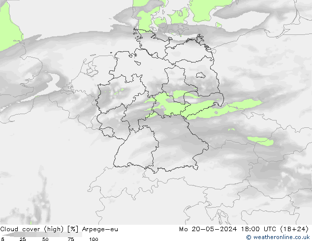 Wolken (hohe) Arpege-eu Mo 20.05.2024 18 UTC