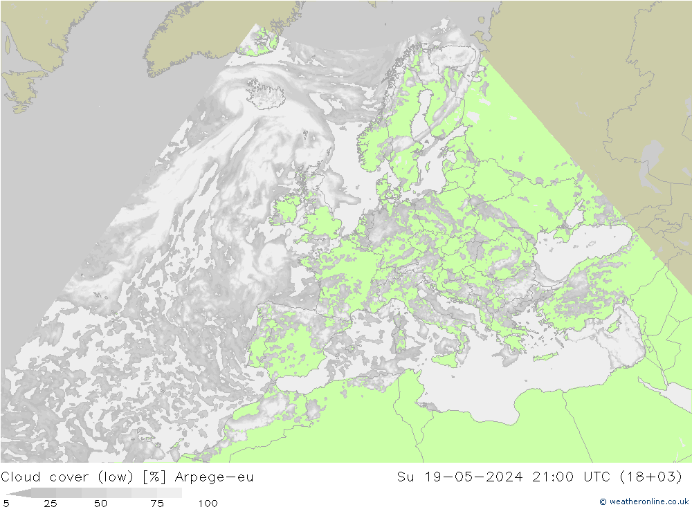 Wolken (tief) Arpege-eu So 19.05.2024 21 UTC