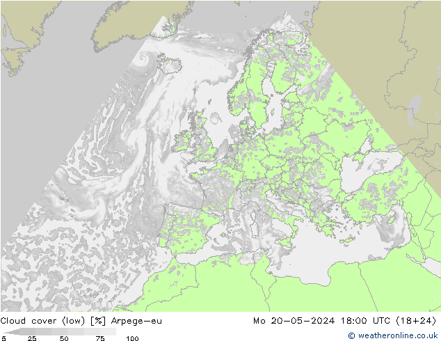 云 (低) Arpege-eu 星期一 20.05.2024 18 UTC