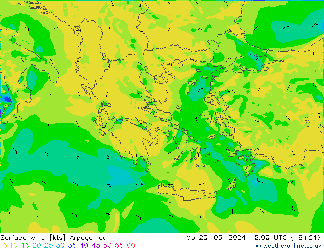  10 m Arpege-eu  20.05.2024 18 UTC