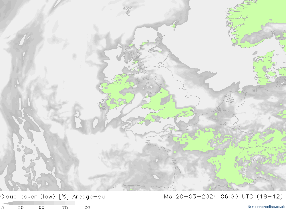 Nubi basse Arpege-eu lun 20.05.2024 06 UTC