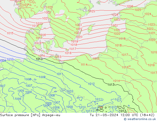 ciśnienie Arpege-eu wto. 21.05.2024 12 UTC