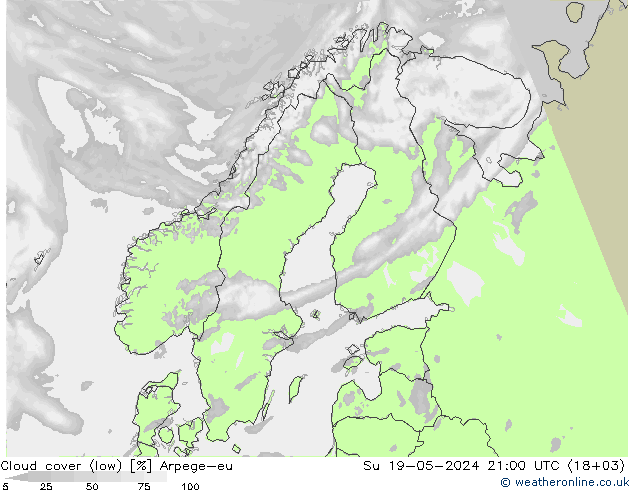Nubes bajas Arpege-eu dom 19.05.2024 21 UTC