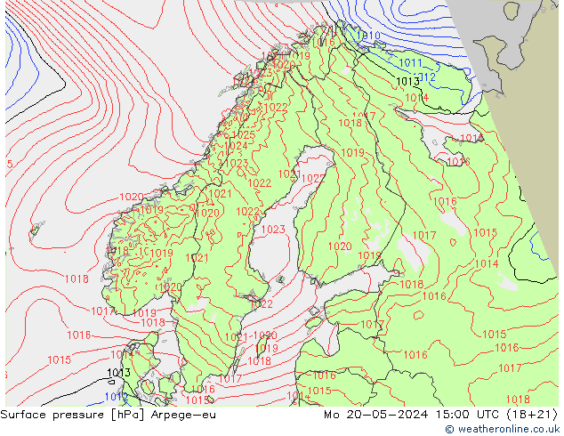 ciśnienie Arpege-eu pon. 20.05.2024 15 UTC