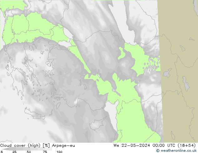 nuvens (high) Arpege-eu Qua 22.05.2024 00 UTC
