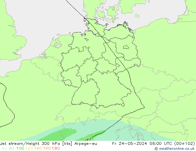 Corriente en chorro Arpege-eu vie 24.05.2024 06 UTC