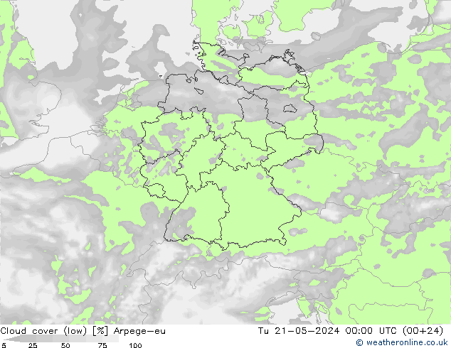 云 (低) Arpege-eu 星期二 21.05.2024 00 UTC