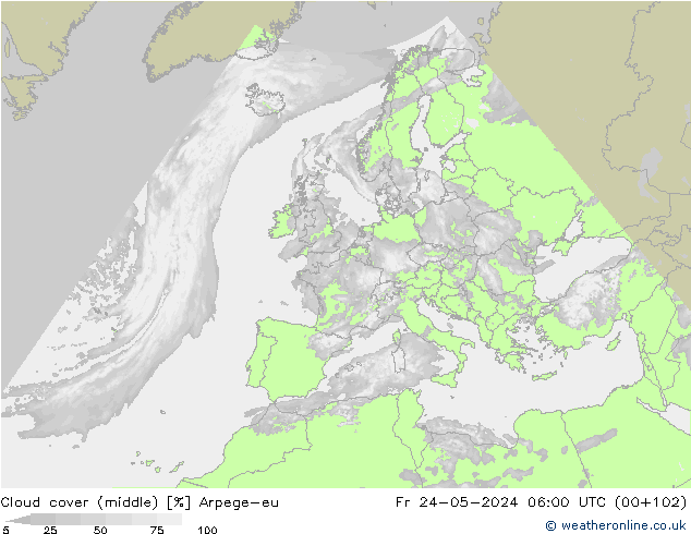 Bulutlar (orta) Arpege-eu Cu 24.05.2024 06 UTC
