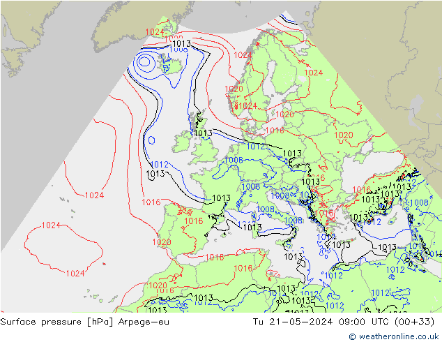ciśnienie Arpege-eu wto. 21.05.2024 09 UTC