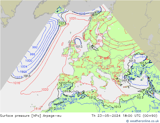 pression de l'air Arpege-eu jeu 23.05.2024 18 UTC
