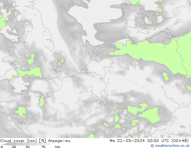 Nubi basse Arpege-eu mer 22.05.2024 00 UTC