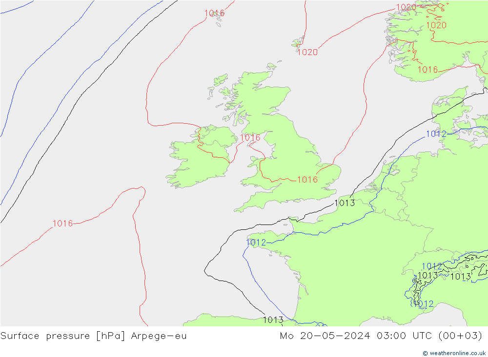 Bodendruck Arpege-eu Mo 20.05.2024 03 UTC