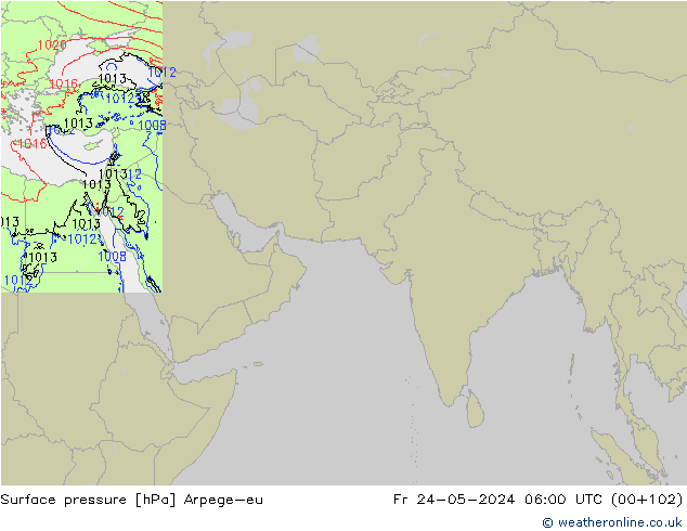 Yer basıncı Arpege-eu Cu 24.05.2024 06 UTC
