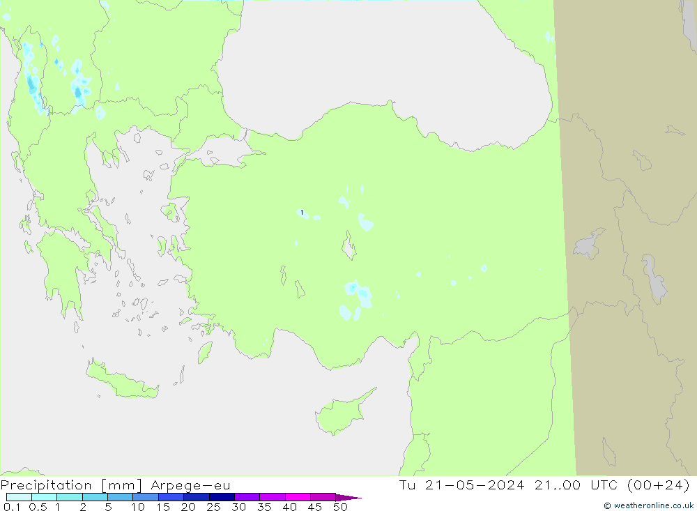 Neerslag Arpege-eu di 21.05.2024 00 UTC