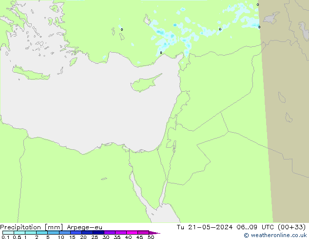 Precipitación Arpege-eu mar 21.05.2024 09 UTC