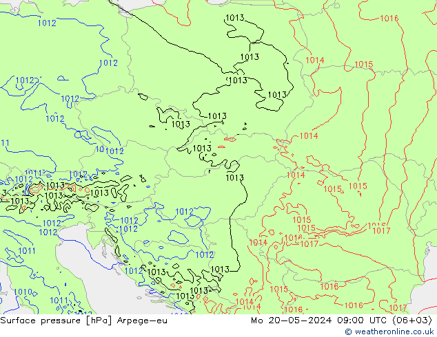 Bodendruck Arpege-eu Mo 20.05.2024 09 UTC