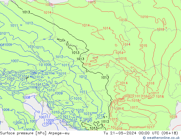 pressão do solo Arpege-eu Ter 21.05.2024 00 UTC