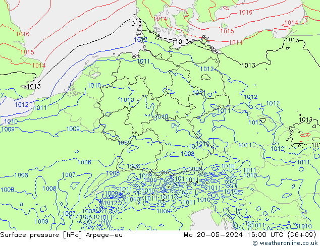 ciśnienie Arpege-eu pon. 20.05.2024 15 UTC