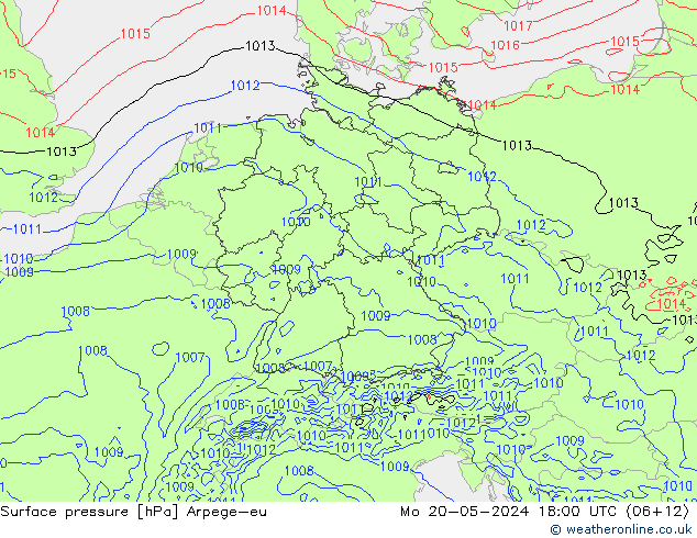 Yer basıncı Arpege-eu Pzt 20.05.2024 18 UTC