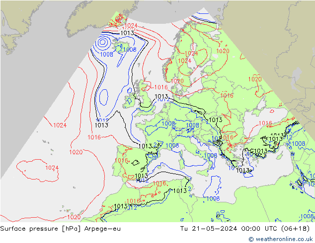 pression de l'air Arpege-eu mar 21.05.2024 00 UTC