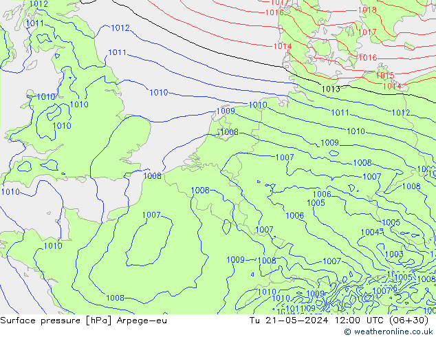 pression de l'air Arpege-eu mar 21.05.2024 12 UTC