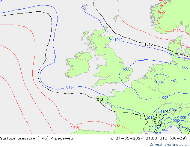 pression de l'air Arpege-eu mar 21.05.2024 21 UTC