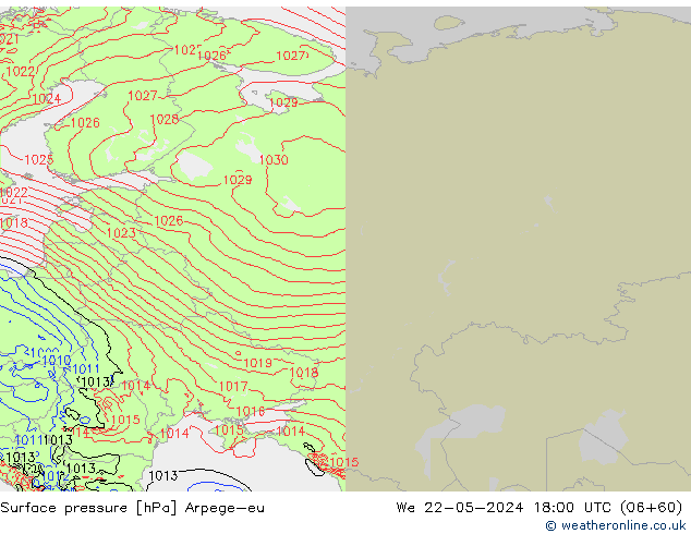 ciśnienie Arpege-eu śro. 22.05.2024 18 UTC