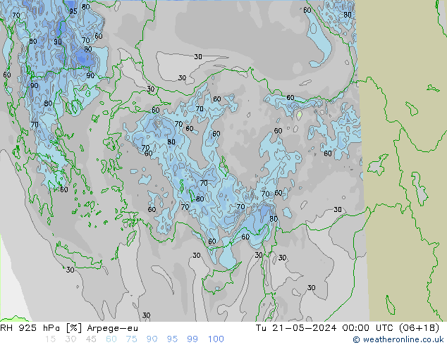 RV 925 hPa Arpege-eu di 21.05.2024 00 UTC