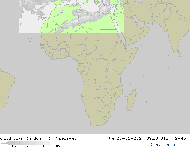 Nubi medie Arpege-eu mer 22.05.2024 09 UTC