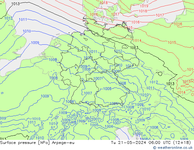 ciśnienie Arpege-eu wto. 21.05.2024 06 UTC