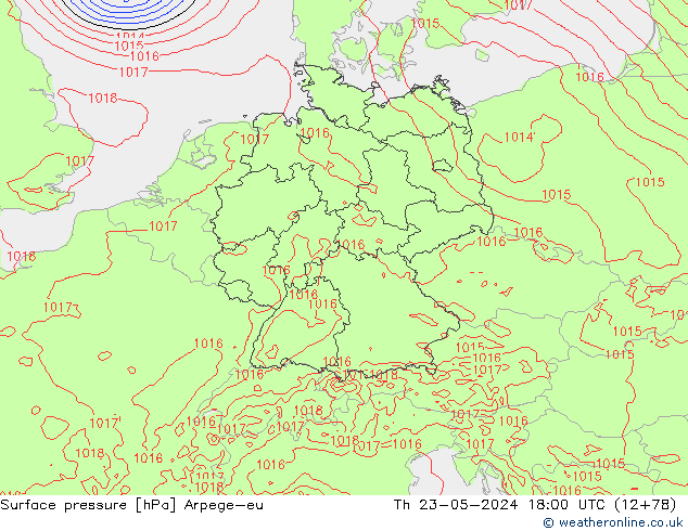 ciśnienie Arpege-eu czw. 23.05.2024 18 UTC