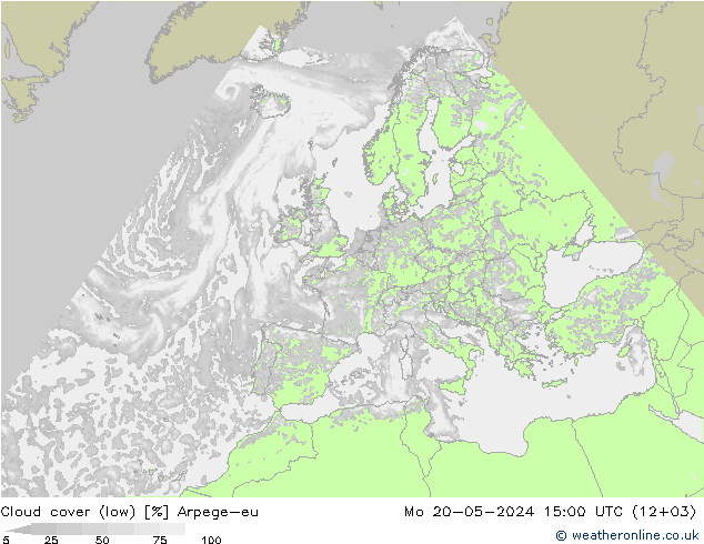 Nubi basse Arpege-eu lun 20.05.2024 15 UTC