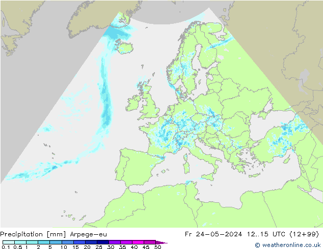 Yağış Arpege-eu Cu 24.05.2024 15 UTC