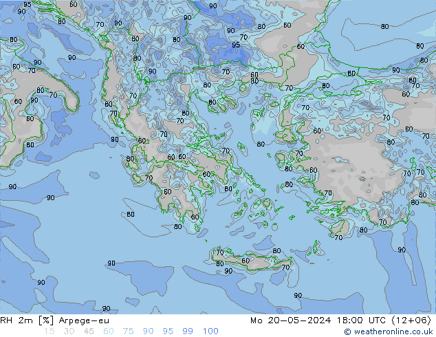 RH 2m Arpege-eu  20.05.2024 18 UTC