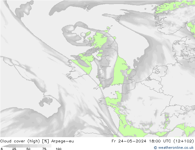 Bulutlar (yüksek) Arpege-eu Cu 24.05.2024 18 UTC