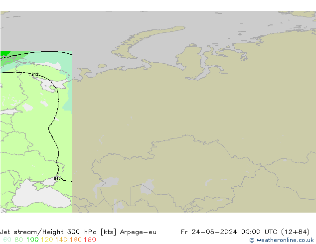 Jet Akımları Arpege-eu Cu 24.05.2024 00 UTC