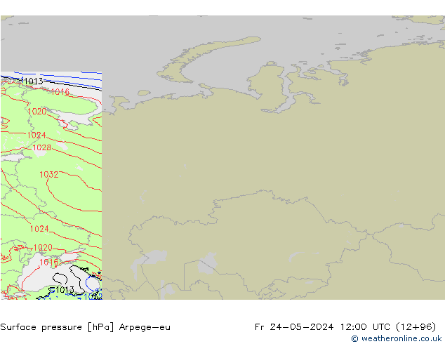 Surface pressure Arpege-eu Fr 24.05.2024 12 UTC