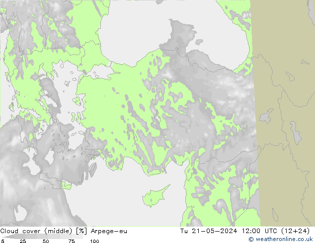 Bulutlar (orta) Arpege-eu Sa 21.05.2024 12 UTC