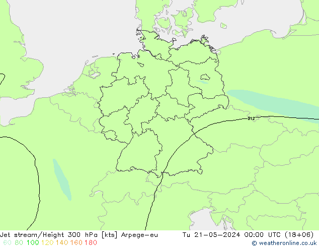 高速氣流 Arpege-eu 星期二 21.05.2024 00 UTC