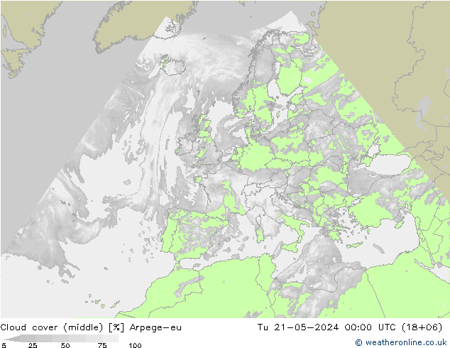 Bulutlar (orta) Arpege-eu Sa 21.05.2024 00 UTC