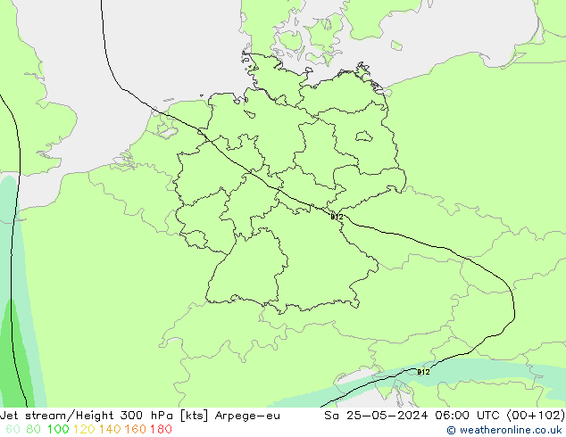 Prąd strumieniowy Arpege-eu so. 25.05.2024 06 UTC