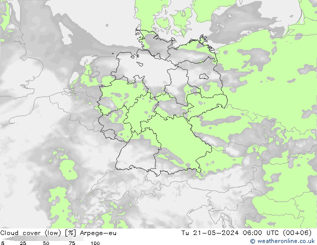 云 (低) Arpege-eu 星期二 21.05.2024 06 UTC