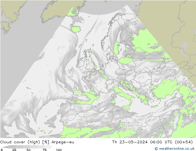 Wolken (hohe) Arpege-eu Do 23.05.2024 06 UTC
