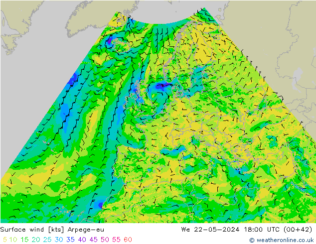 Bodenwind Arpege-eu Mi 22.05.2024 18 UTC