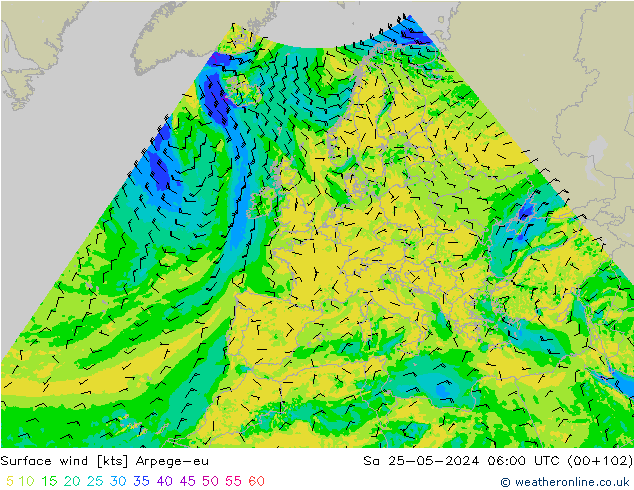 Bodenwind Arpege-eu Sa 25.05.2024 06 UTC