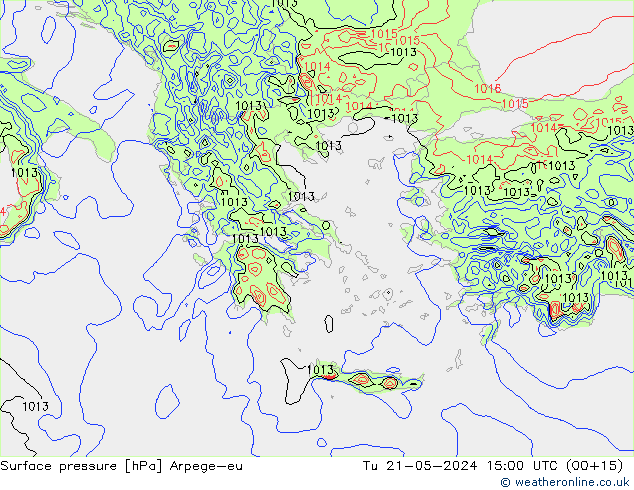 pression de l'air Arpege-eu mar 21.05.2024 15 UTC